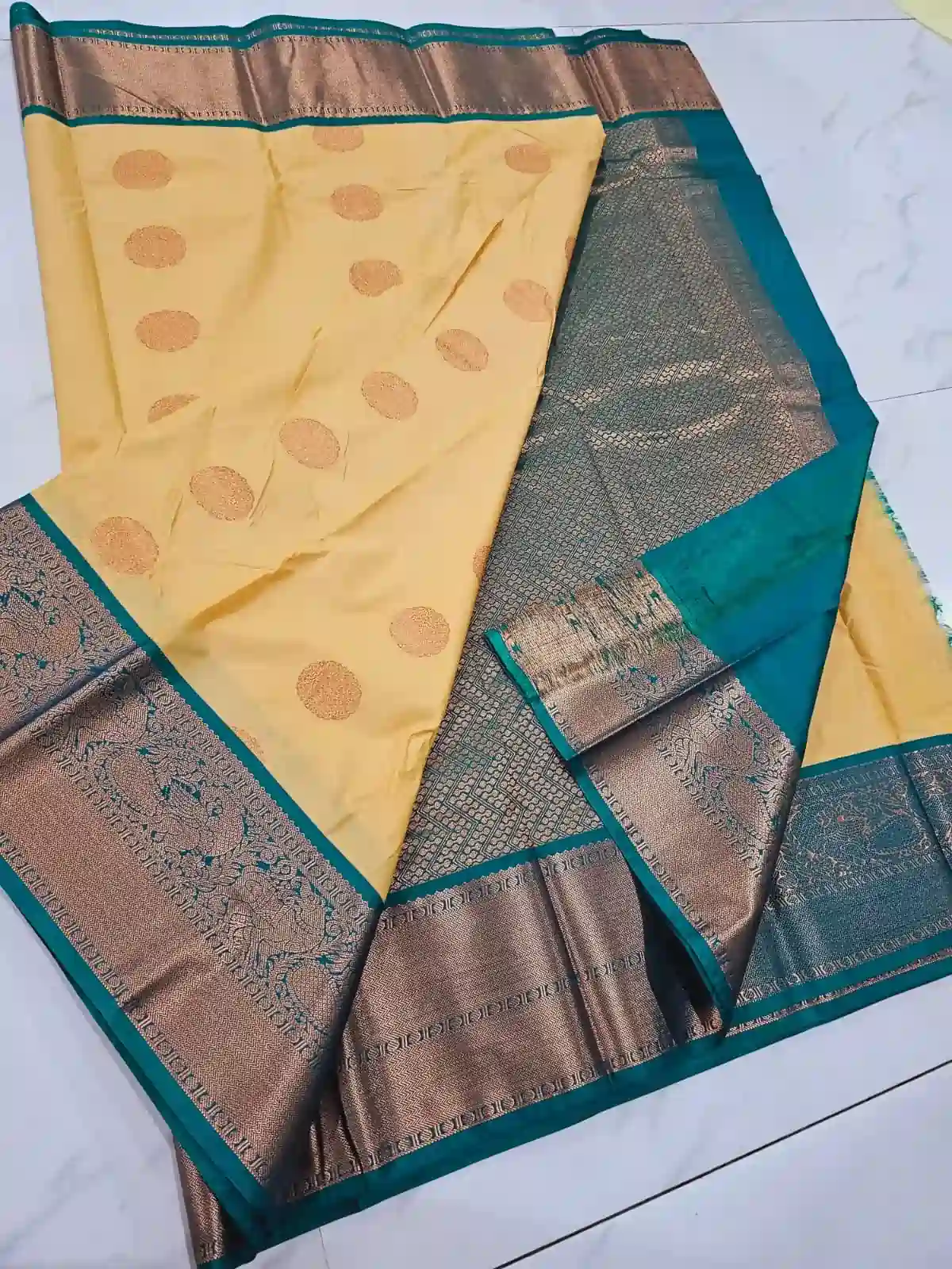 Kanchipuram blended korvai butta silk sarees sri madheswaran silks